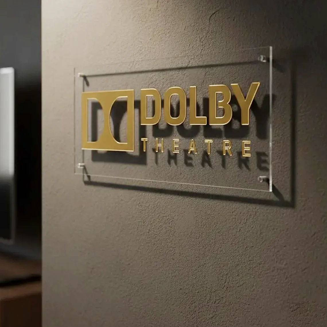 Home Cinema Atmos - Plaque décorative en acrylique transparente 3D