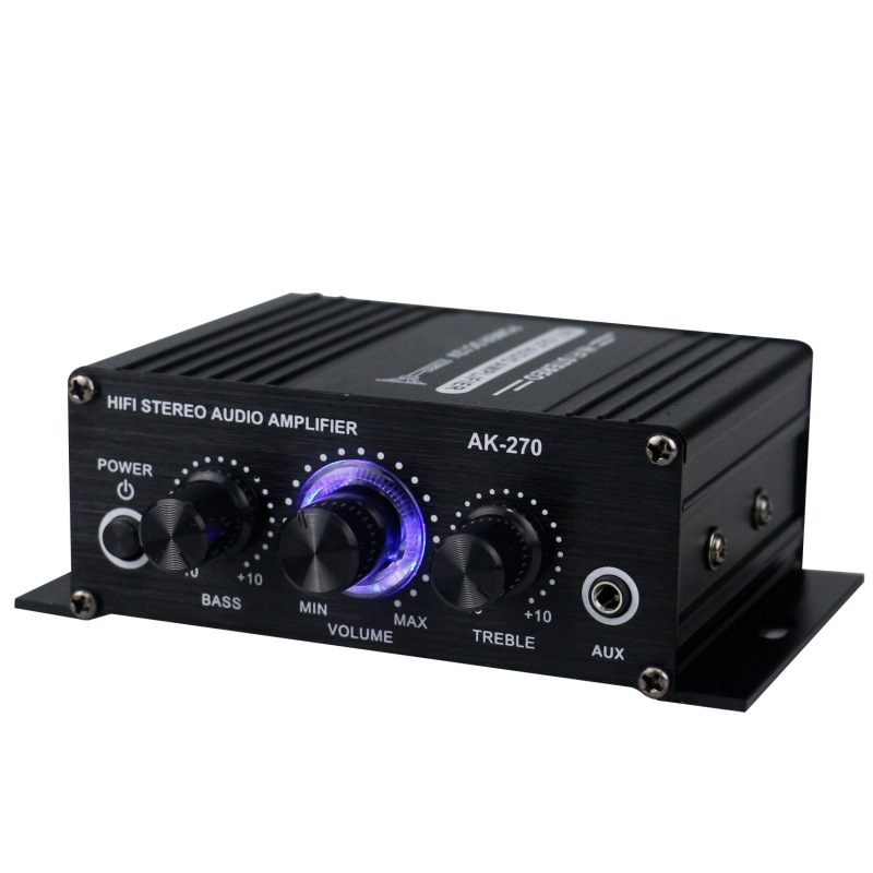 Home Cinema Compact - Amplificateur stéréo HiFi AK-270 400W 12V/24V