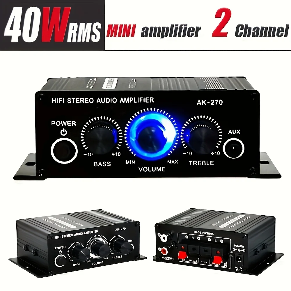 Home Cinema Compact - Amplificateur de puissance compact AK-270 12V/24V