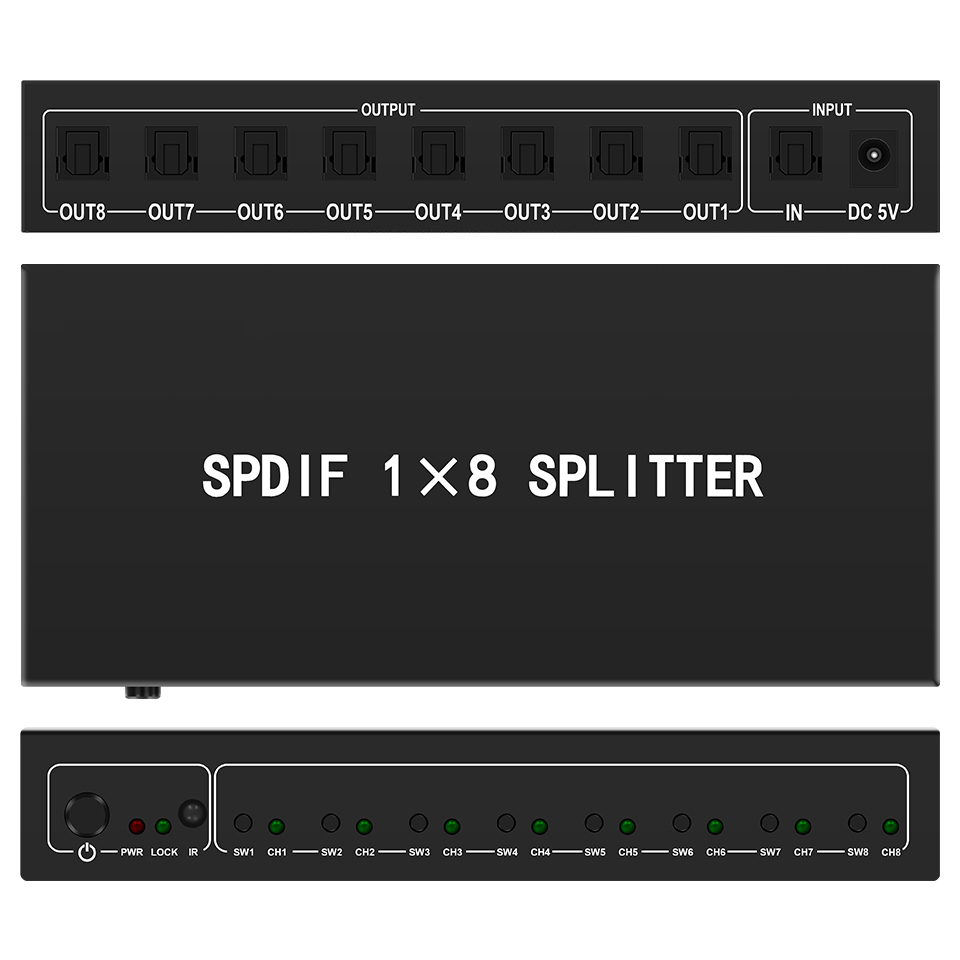 Home Cinema Ampli - Répartiteur Audio optique, répartiteur numérique Toslink