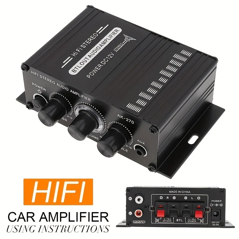 Home Cinema Compact - Mini amplificateur de puissance AK-270 400W