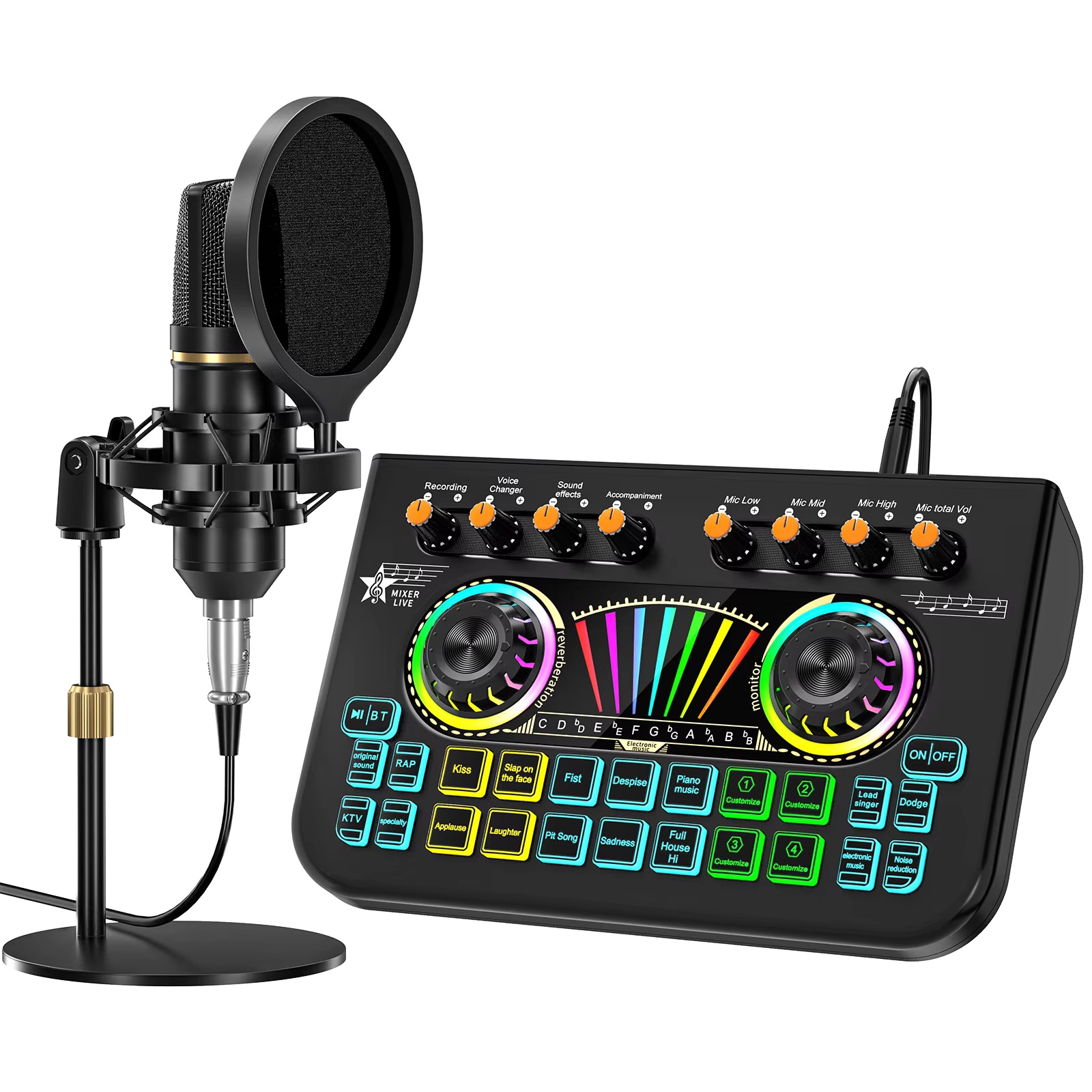 Shure Mic Sm58 - Kit de microphone pour podcast Tenlamp