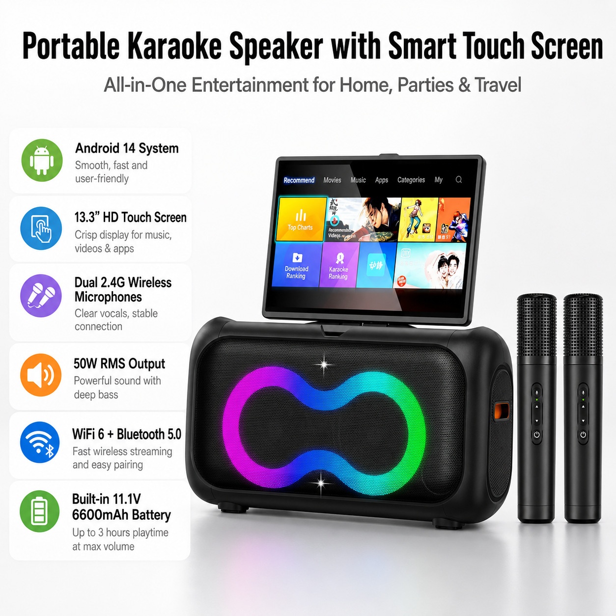 Machine de karaoké portable OE - Home Cinema Bluetooth avis et prix