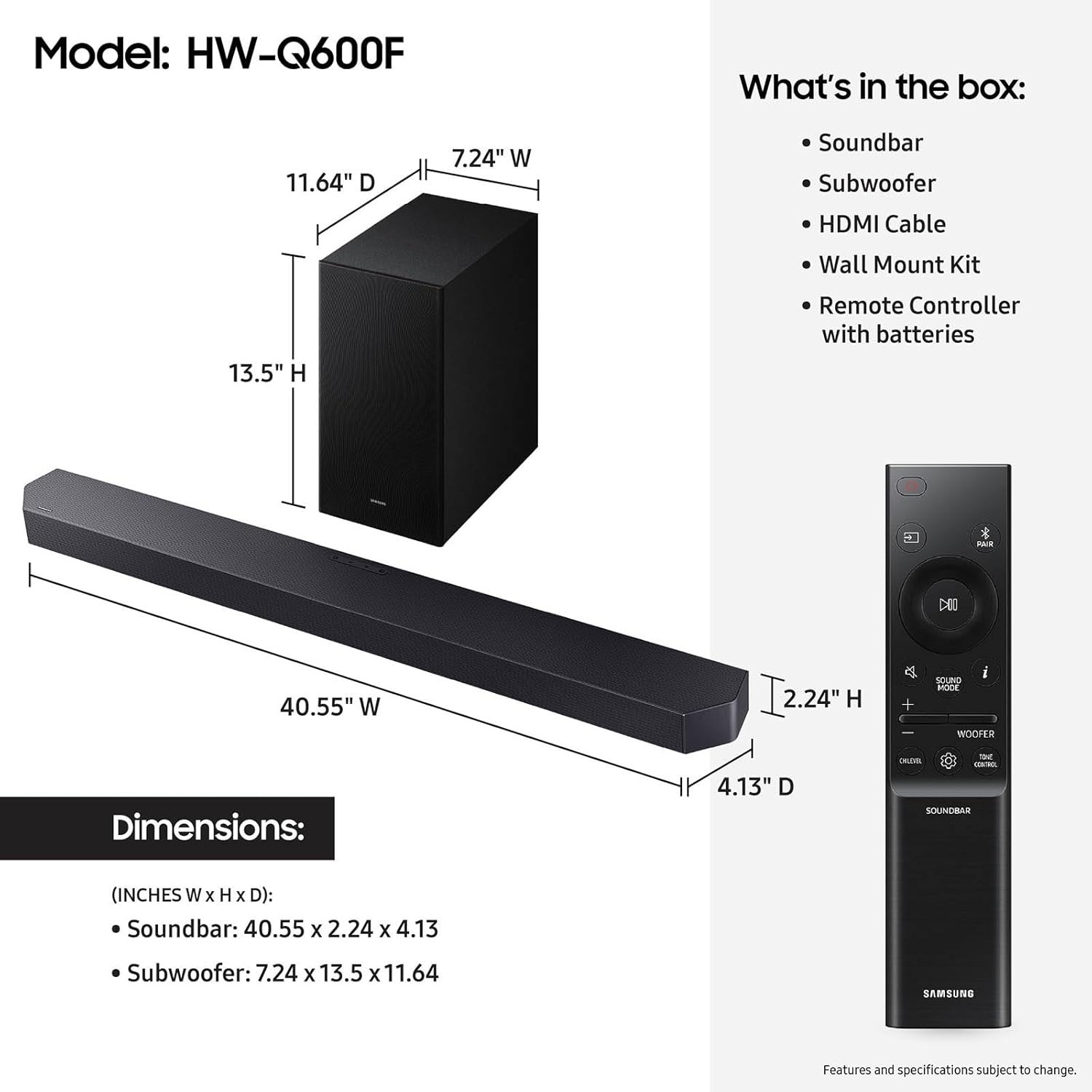 Barre de son Samsung HW-Q600F/ - Home Cinema Atmos avis et prix