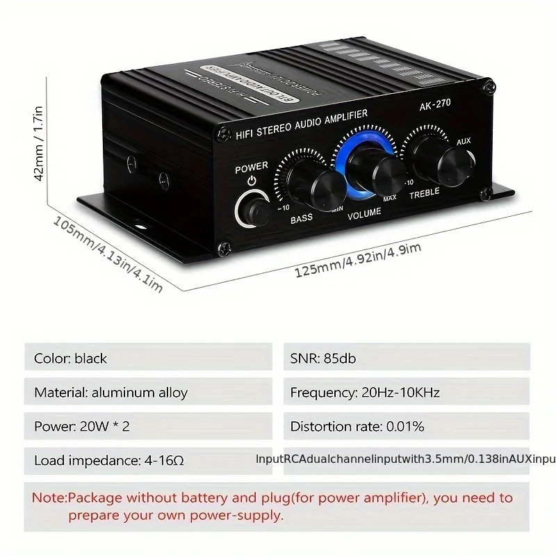 Amplificateur stéréo HiFi AK-2 - Home Cinema Compact avis et prix