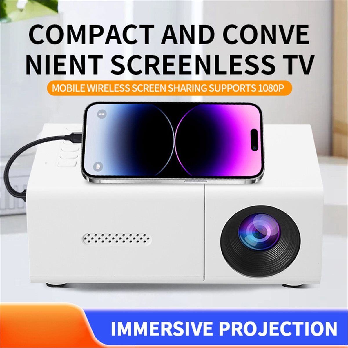 ABZJ Mini projecteur LED porta - Home Cinema Compact avis et prix
