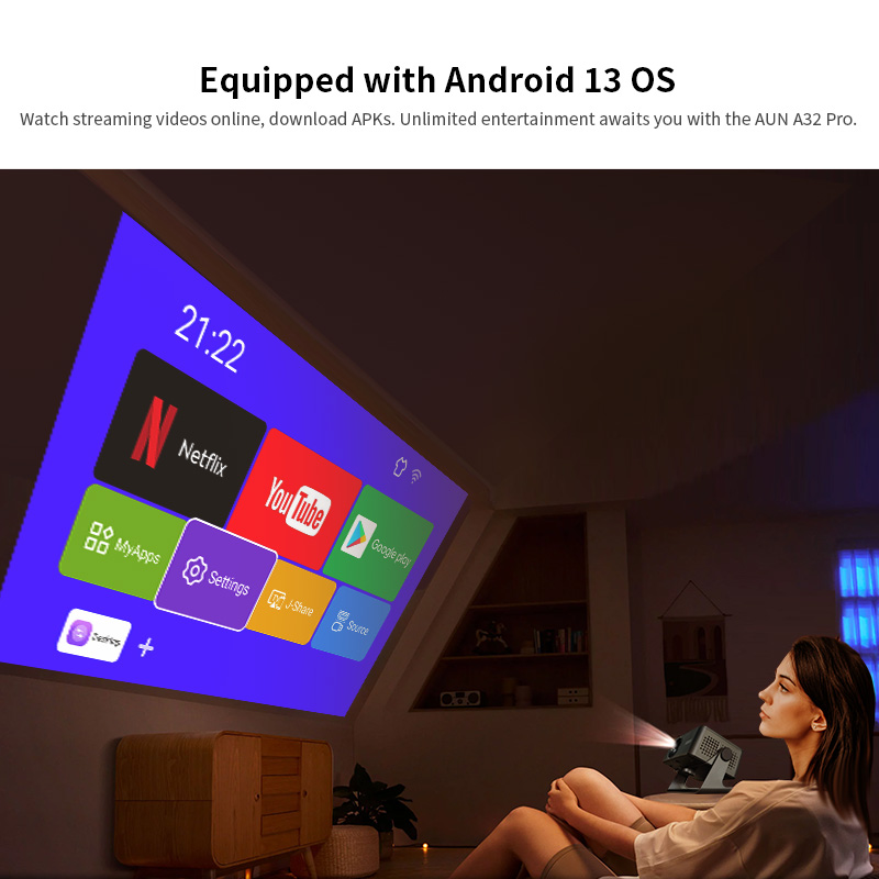 AUN A32 Pro Android 13 project - Home Cinema Compact avis et prix