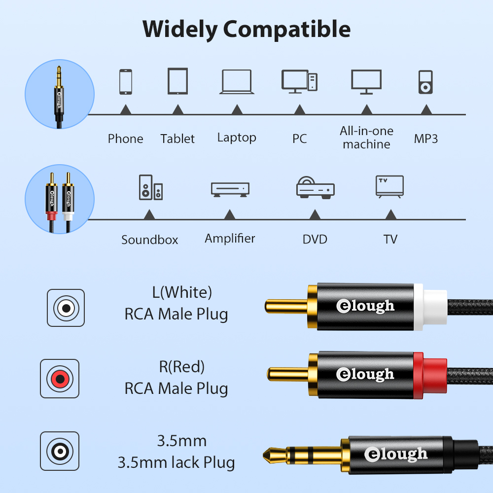 Elough-Câble RCA AUX pour haut - Home Cinema Player avis et prix