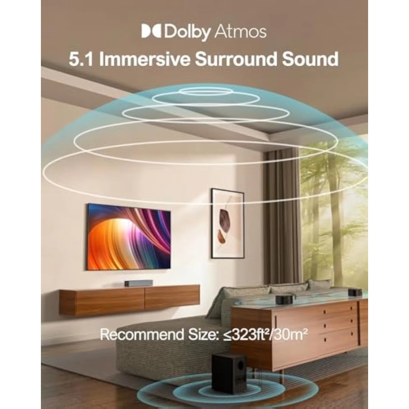 Barre de son home cinéma 410W, - Home Cinema Atmos avis et prix